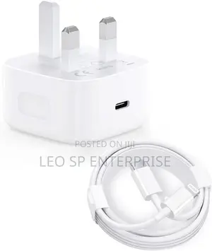 20w iPhone Type C Charger (150) and Cable (30ghc)
