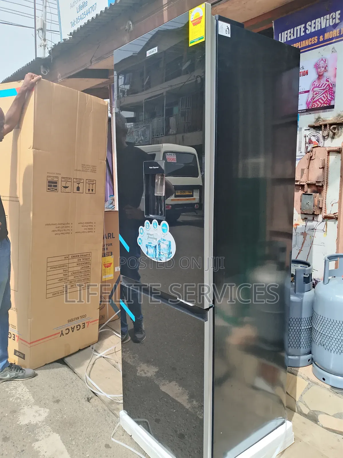 Dispenser Fridge( Black Glass Door ) Legacy 310 Litres