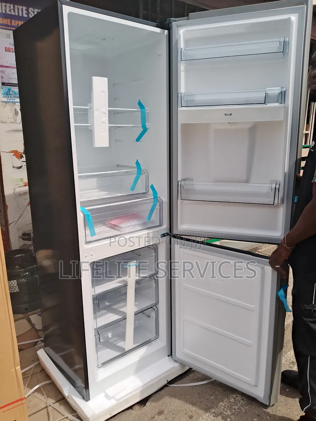 Dispenser Fridge( Black Glass Door ) Legacy 310 Litres