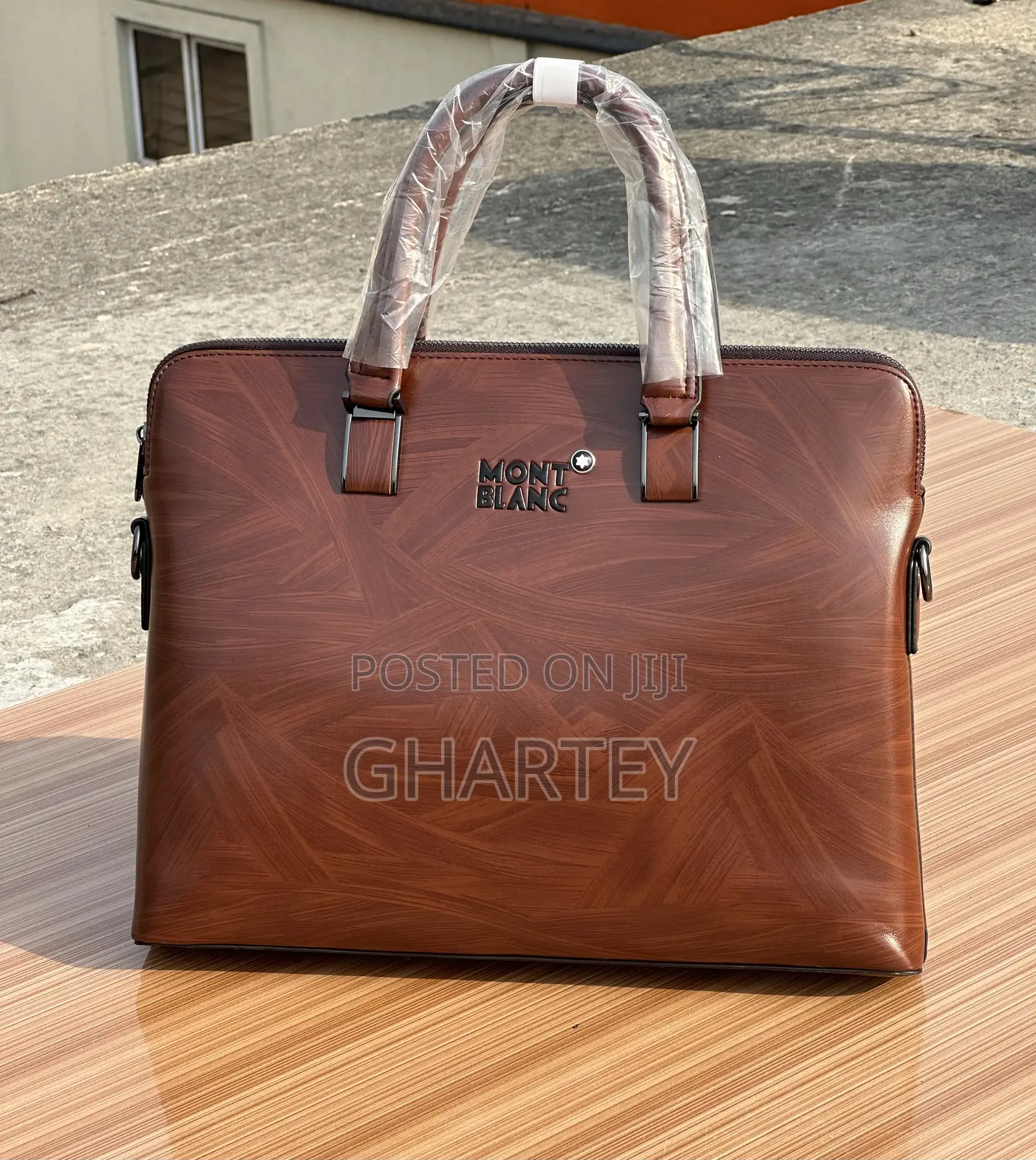 Brown Premium Montblanc Leather Laptop Bags