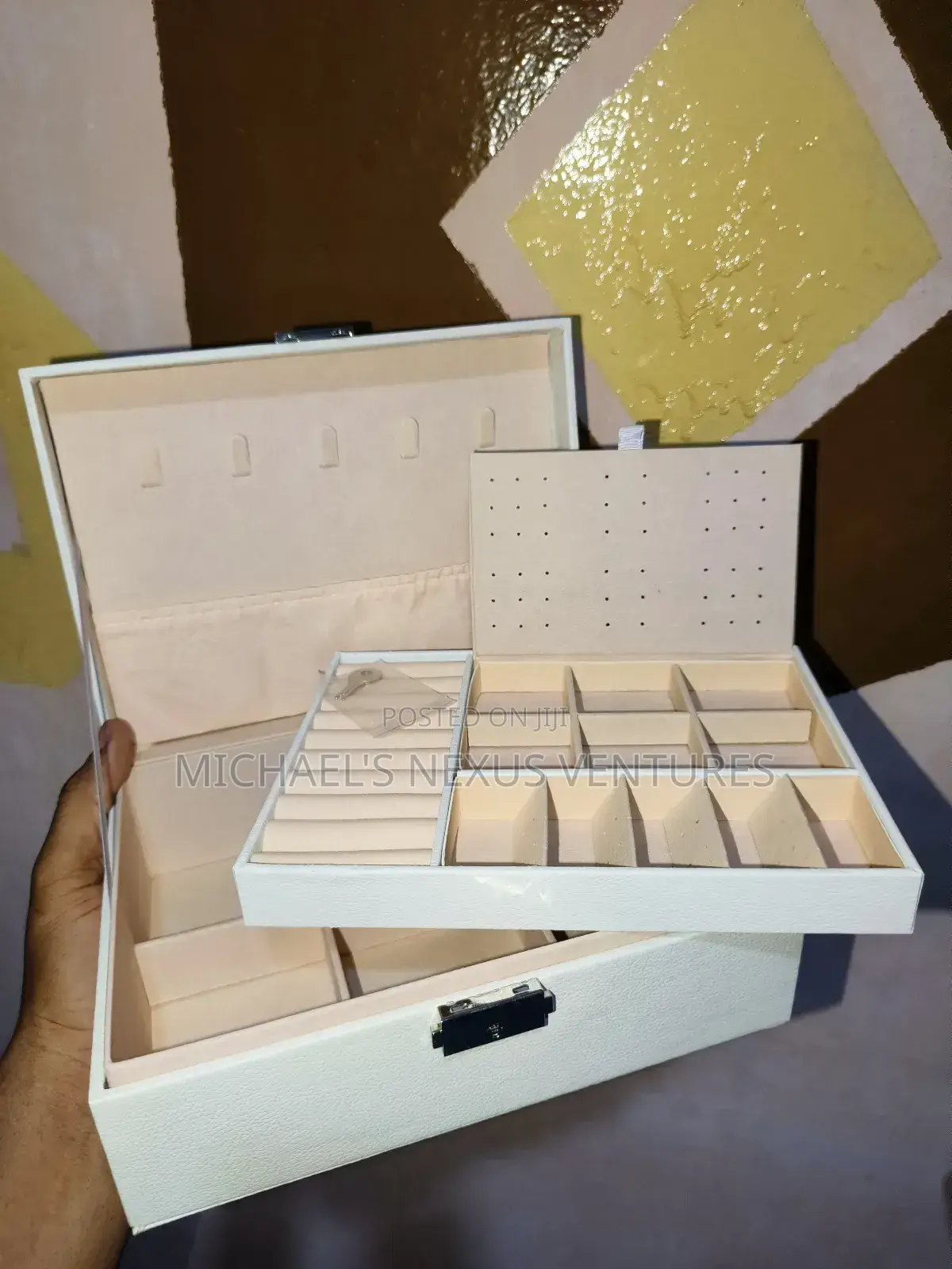 Jewelry Box With a Lock and a Key