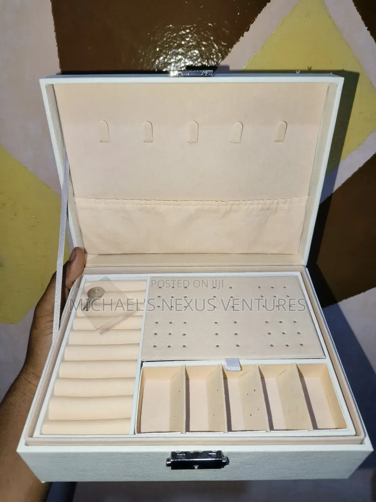 Jewelry Box With a Lock and a Key