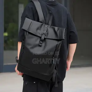 Multiple Pockets Large Leather Adjustable Strap Bagpack