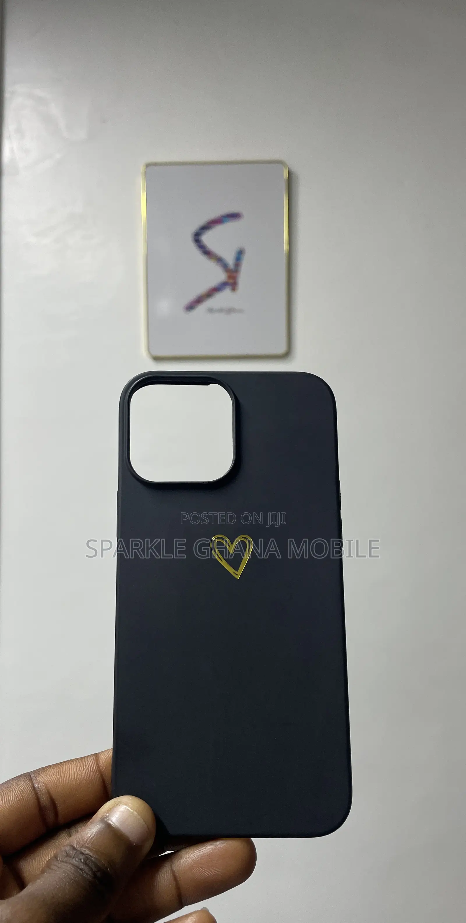 Apple iPhone 13 Pro Max Gold Heart Case