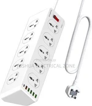Socket With 10 Outlets 6 Usb Ports – 30w Fast Charging