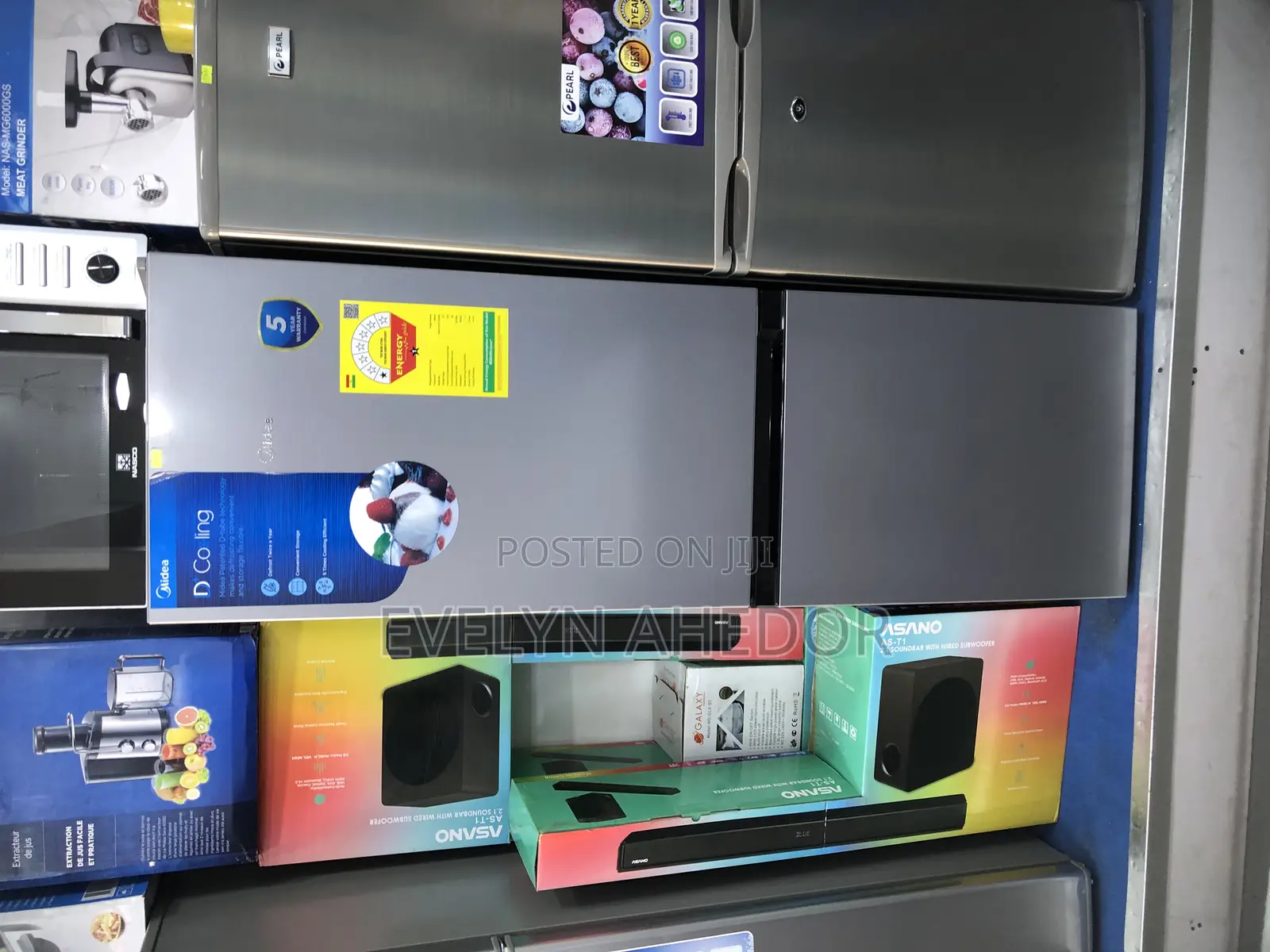 Fast Freezing Midea Double Door Fridge 174 Liters Available