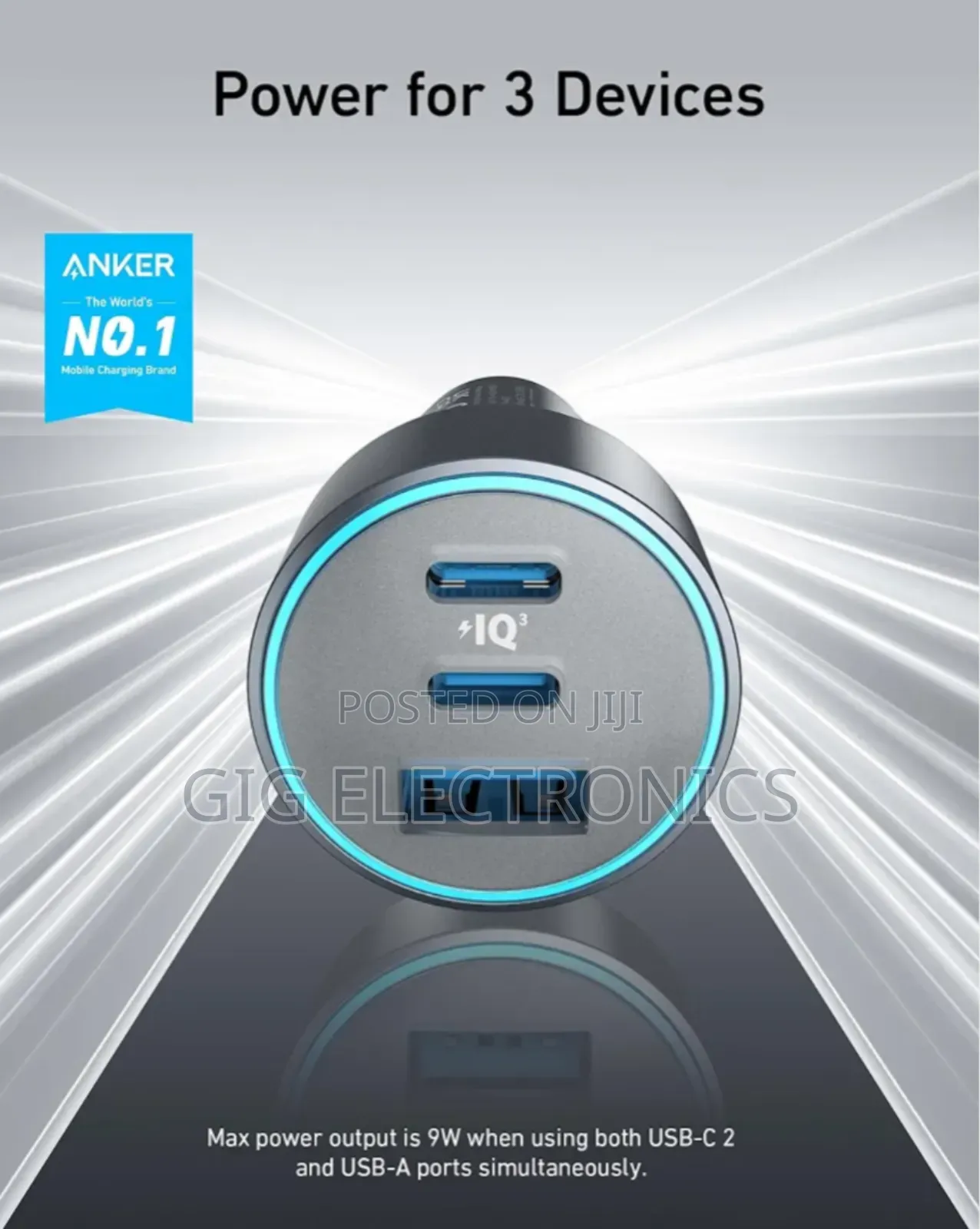 Anker 335 67w Fast Car Charger