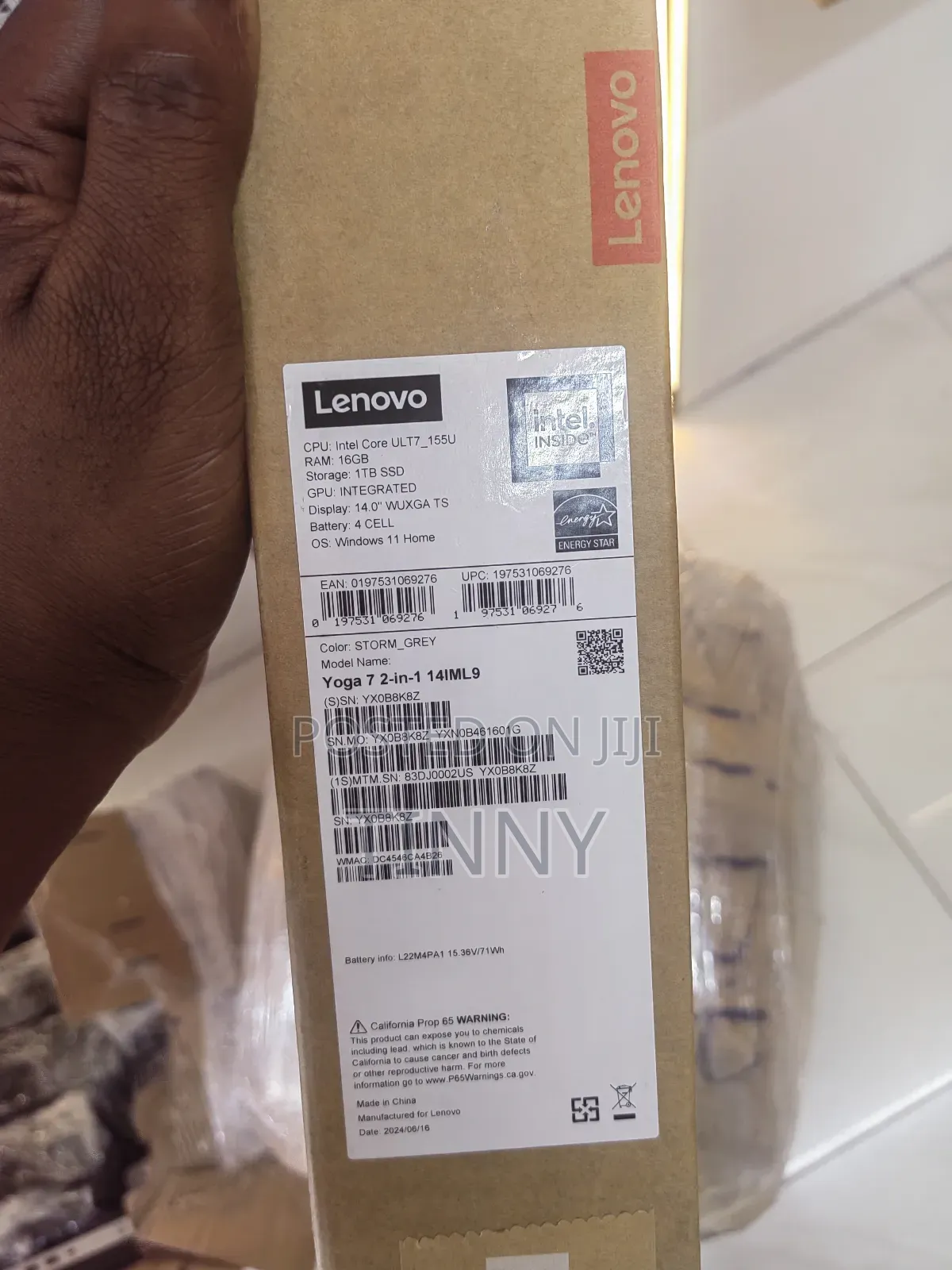 New Laptop Lenovo Yoga 7i 16GB Intel Core I7 SSD 1T