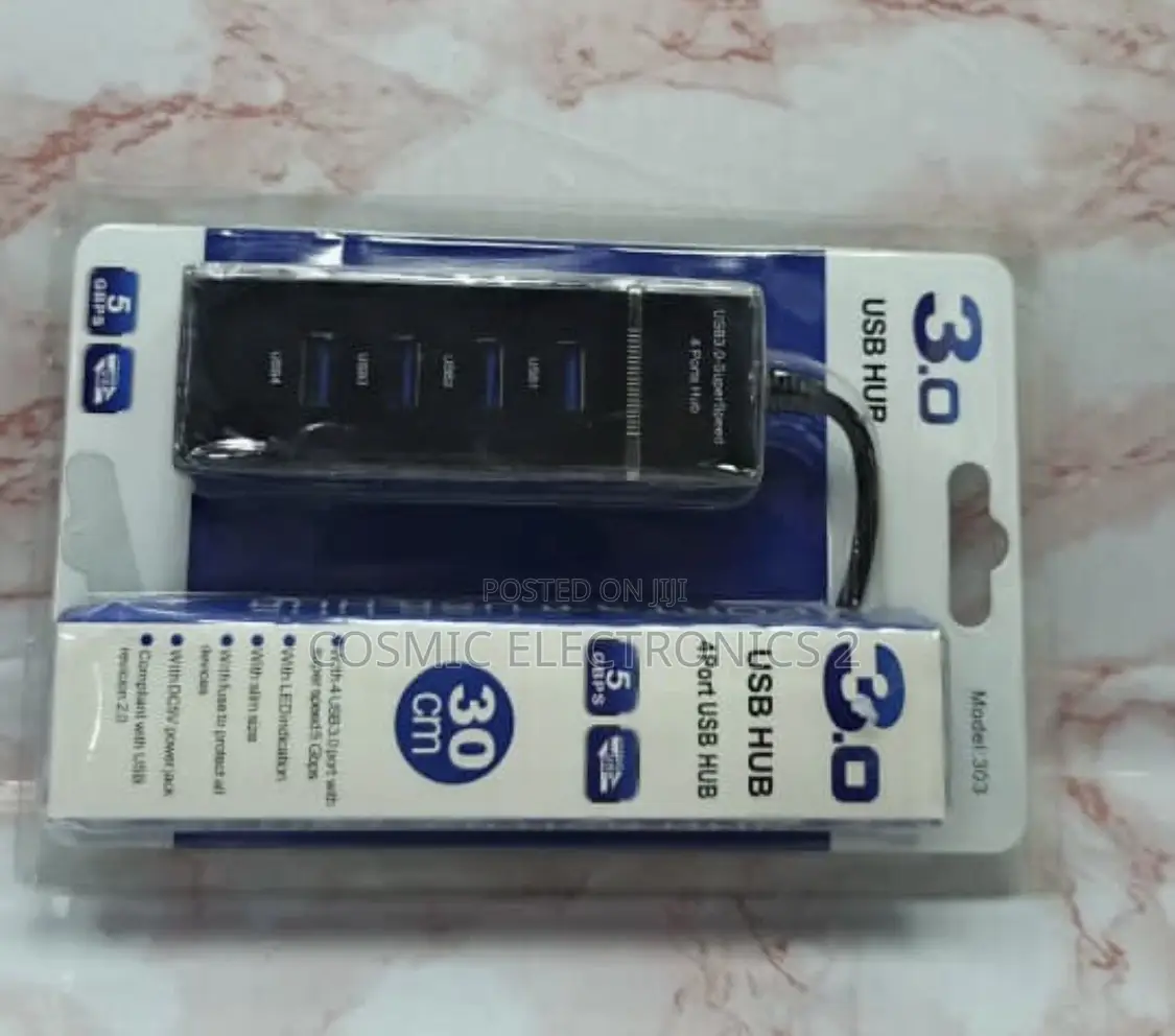 Usb 3.0 4-Port Hub With Led Indicator