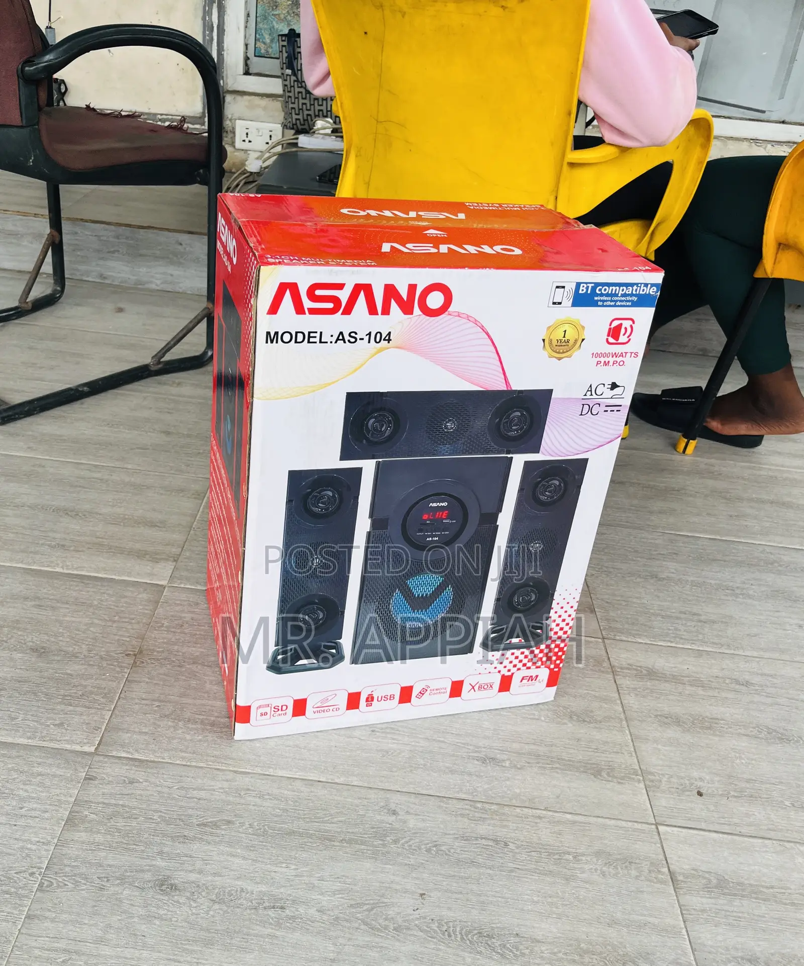 Energy Efficient Asano Bluetooth Sound Bar(As-104)Black.