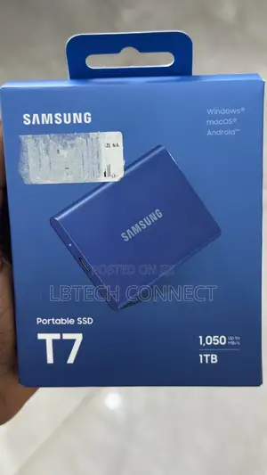 Photo - Samsung T7 Portable SSD 1tb Indigo Blue 1,050mb/S External