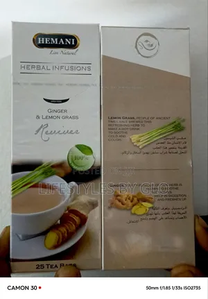 Hemani Ginger and Lemon Grass Tea (Herbal Infusion Reviver)