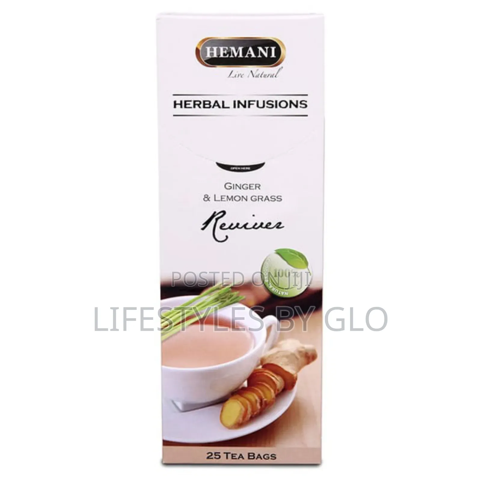Hemani Ginger and Lemon Grass Tea (Herbal Infusion Reviver)