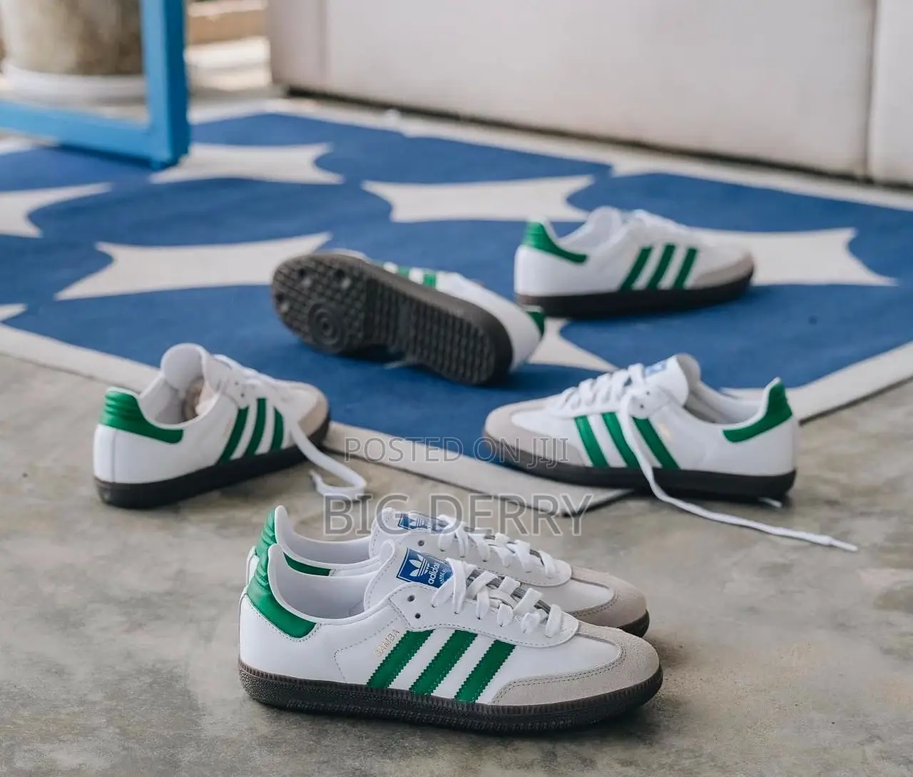 Adidas Samba Green Stripe