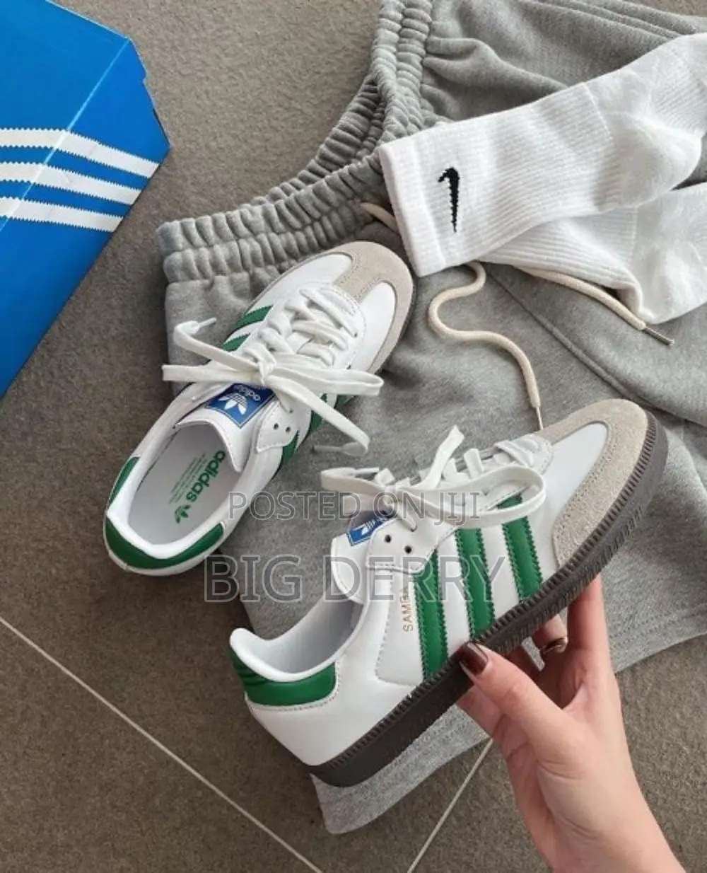 Adidas Samba Green Stripe
