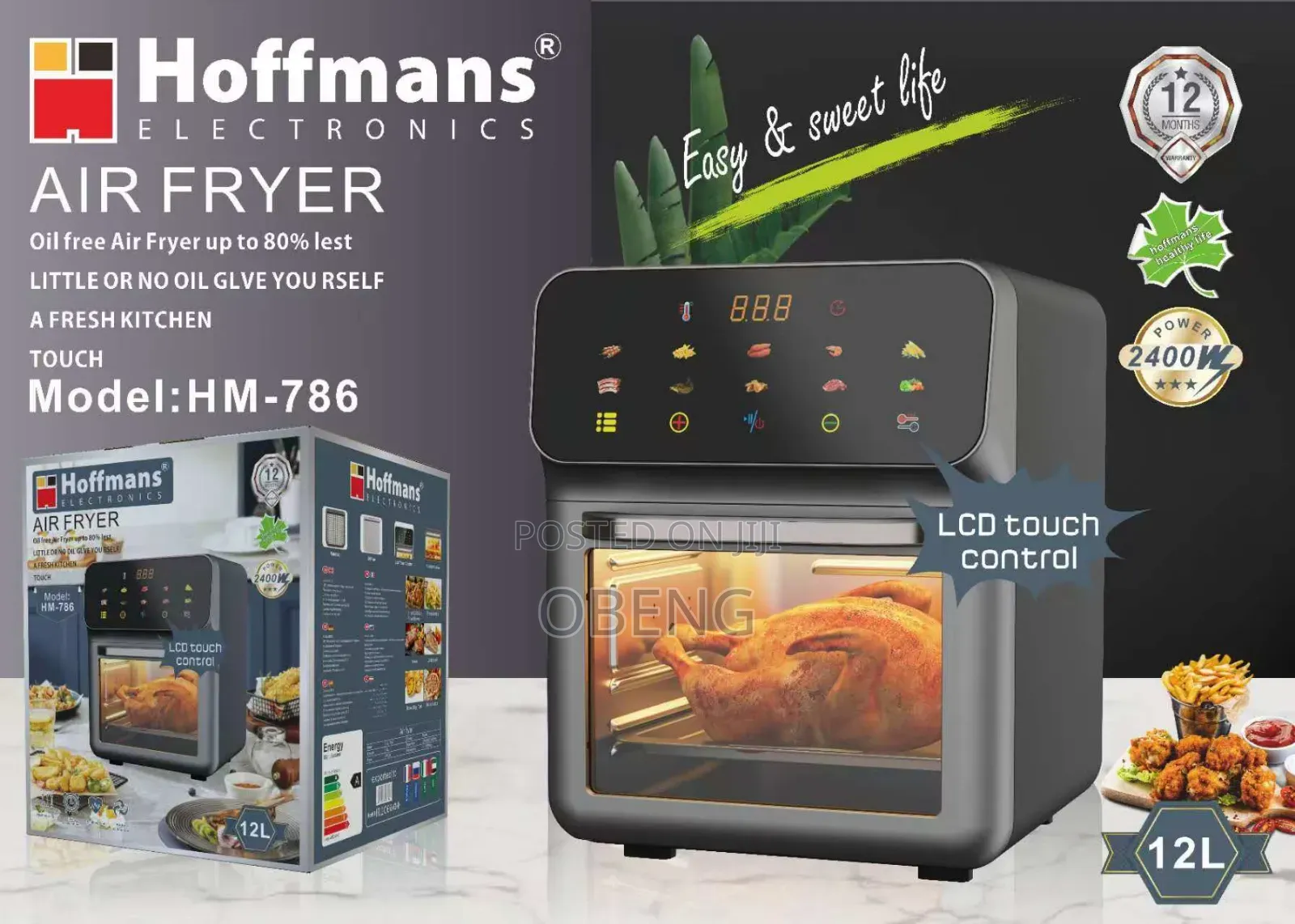 Hoffmans 12l Digital Air Fryer