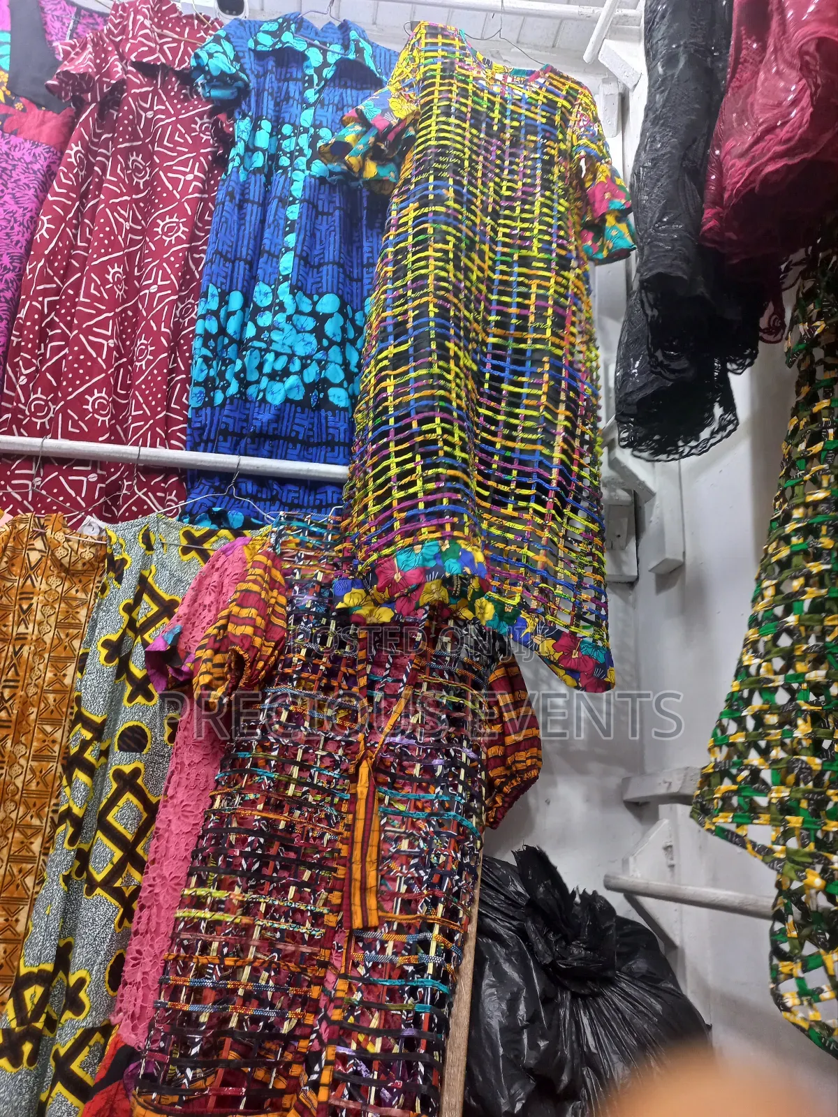 Traditional African Wears Feather And Beads.
