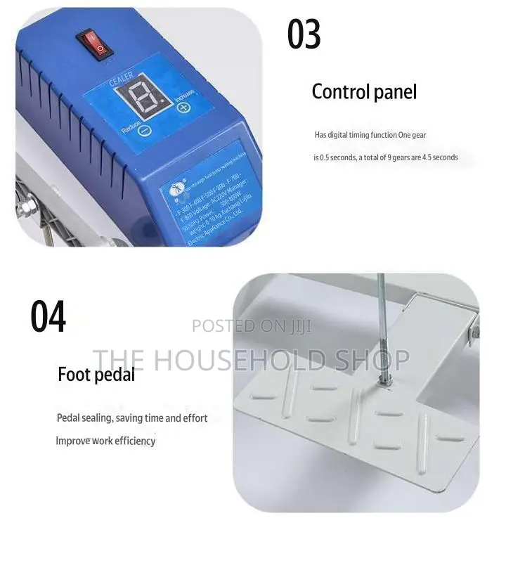 700mm (+5mm Sealing Width) Pedal Impulse Sealer.