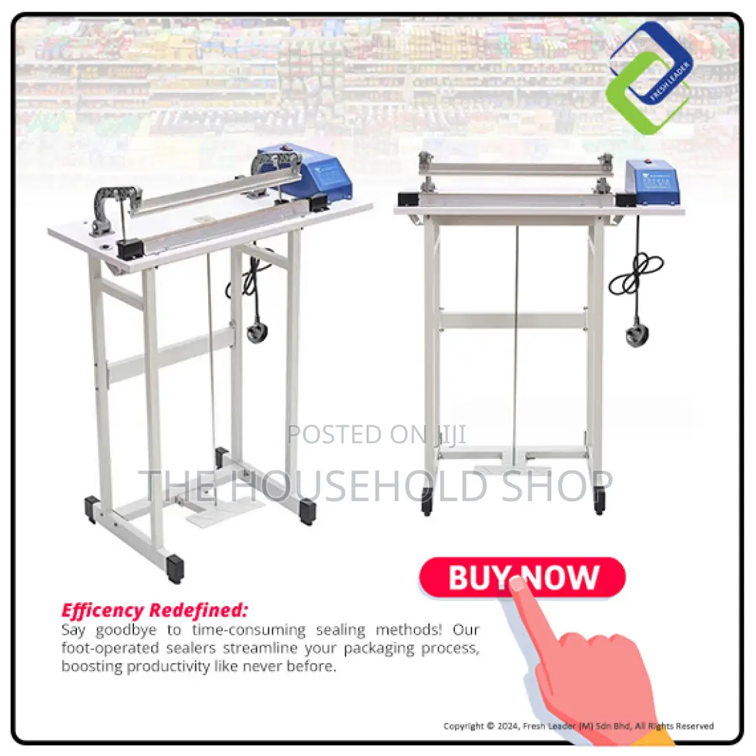 700mm (+5mm Sealing Width) Pedal Impulse Sealer.