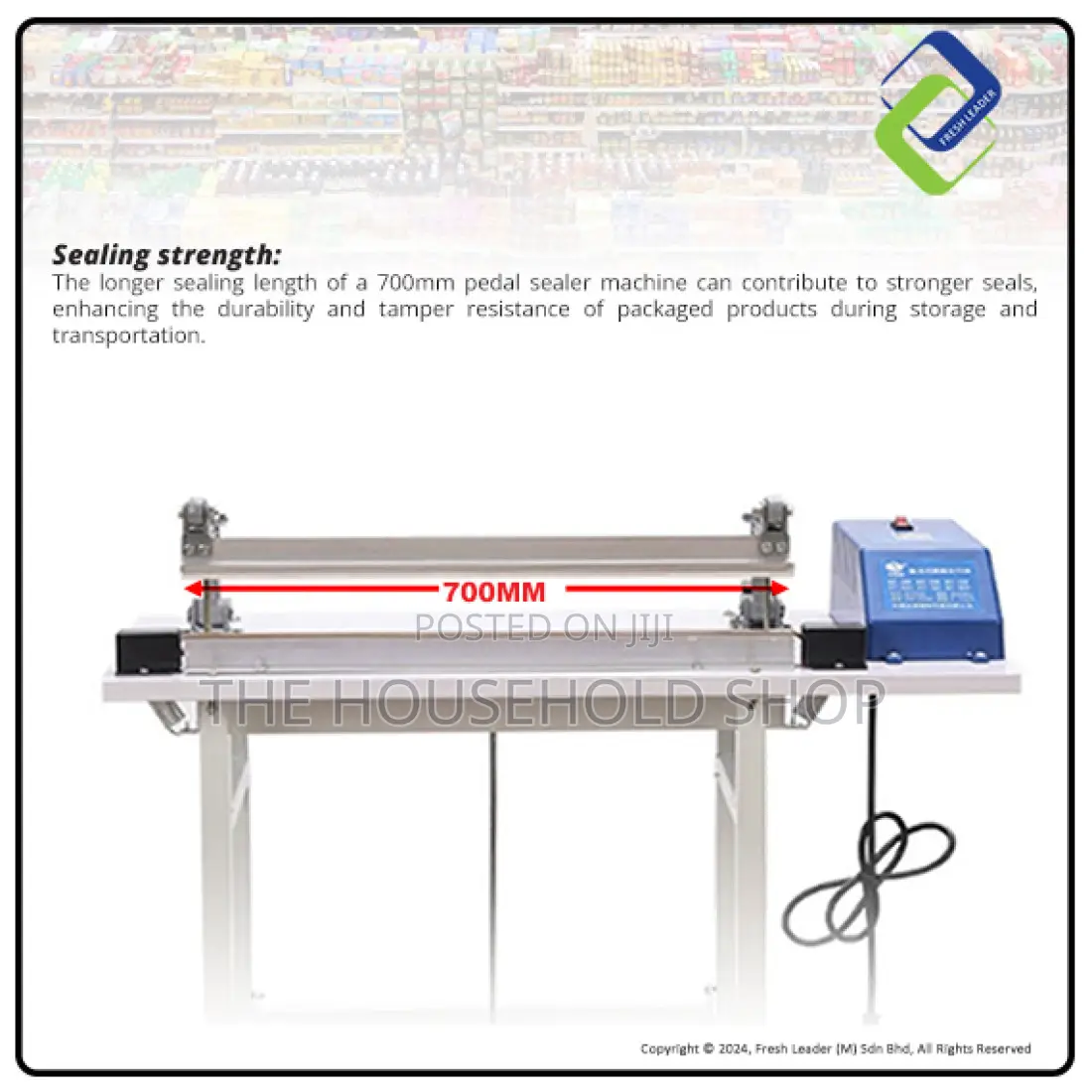 700mm (+5mm Sealing Width) Pedal Impulse Sealer.