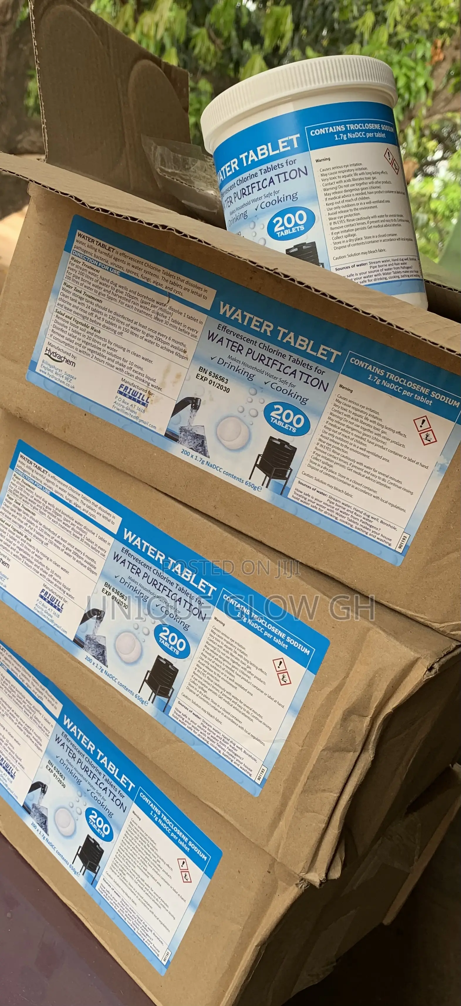 Aquatab Effervescent Water Purification Chlorine Tablets