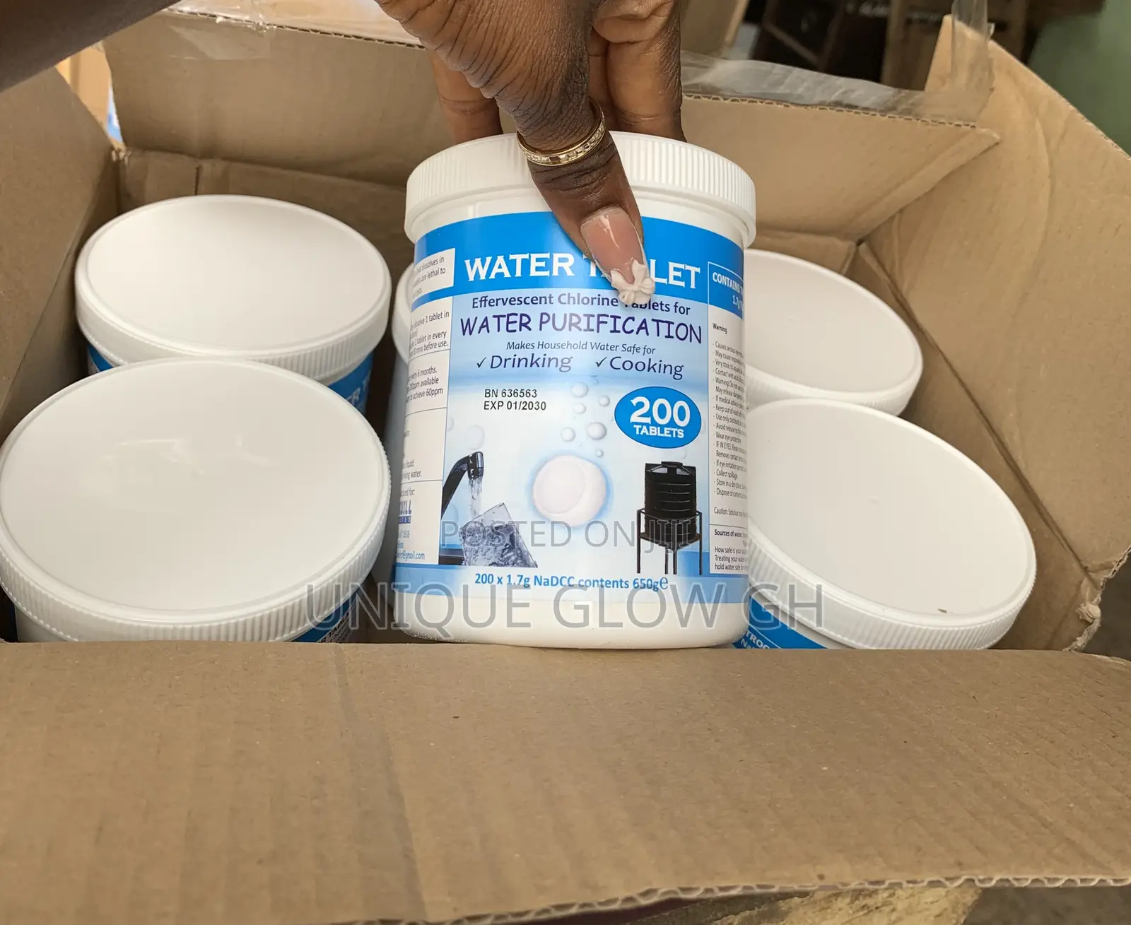 Aquatab Effervescent Water Purification Chlorine Tablets