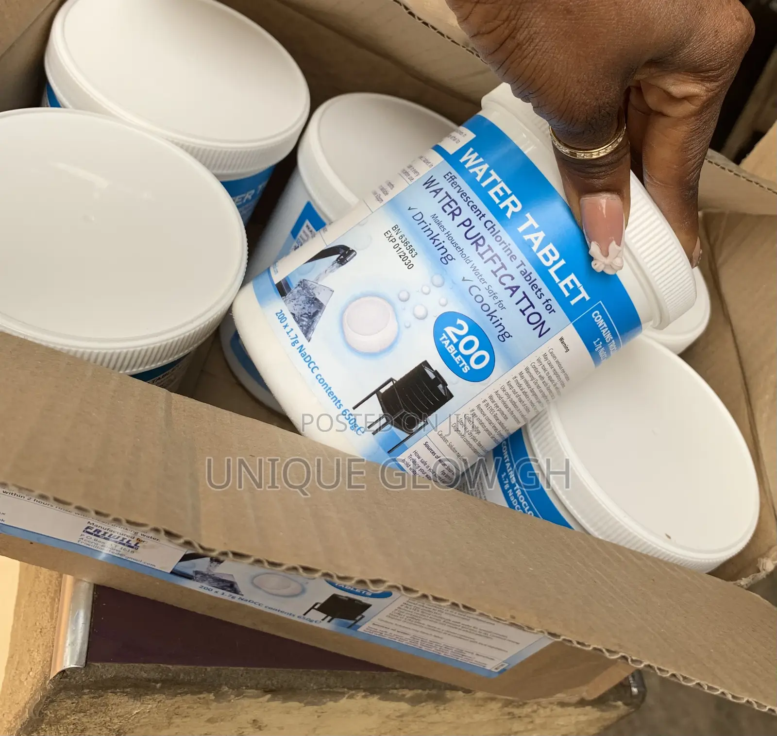 Aquatab Effervescent Water Purification Chlorine Tablets