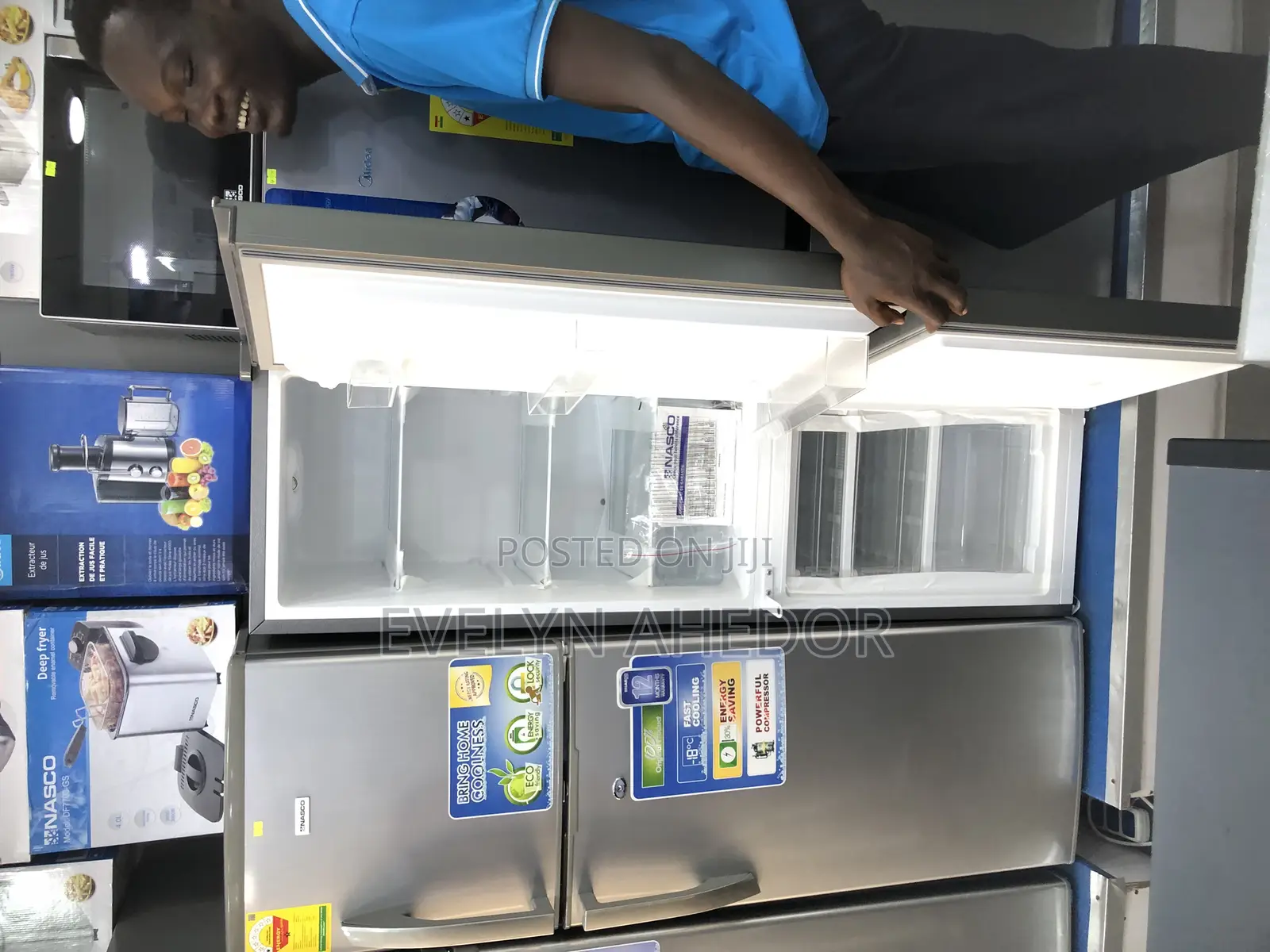 Lock Security Nasco Bottom Freezer 170 Liters Available
