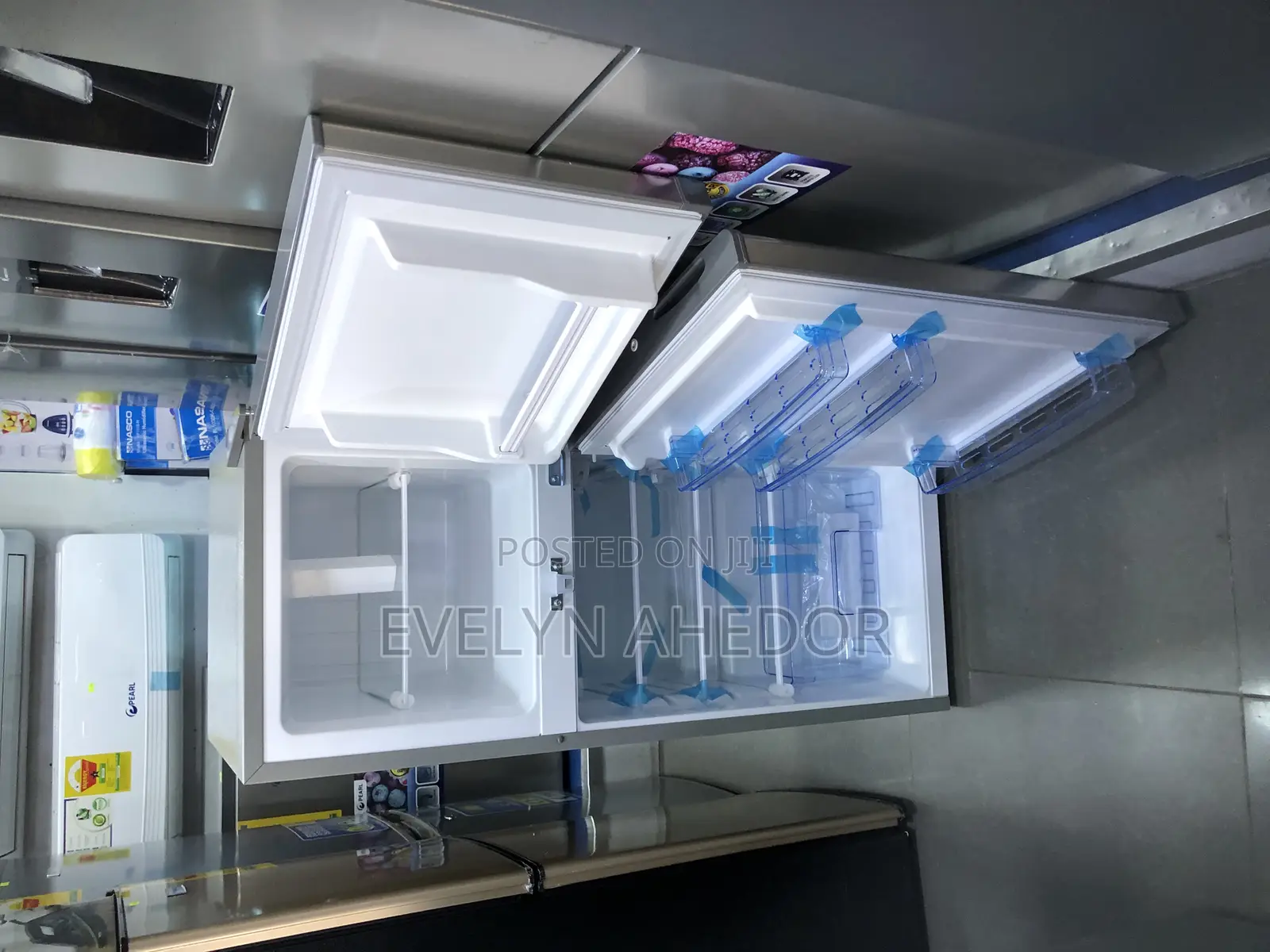Quiet and Affordable Pearl Double Door Fridge 108 Liters