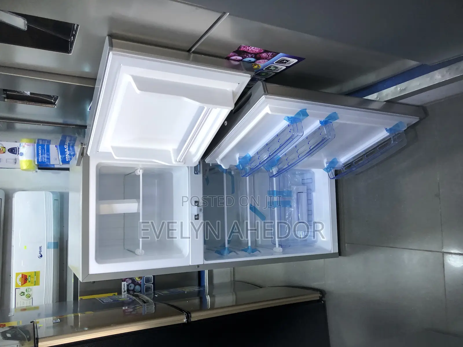Quiet and Affordable Pearl Double Door Fridge 108 Liters