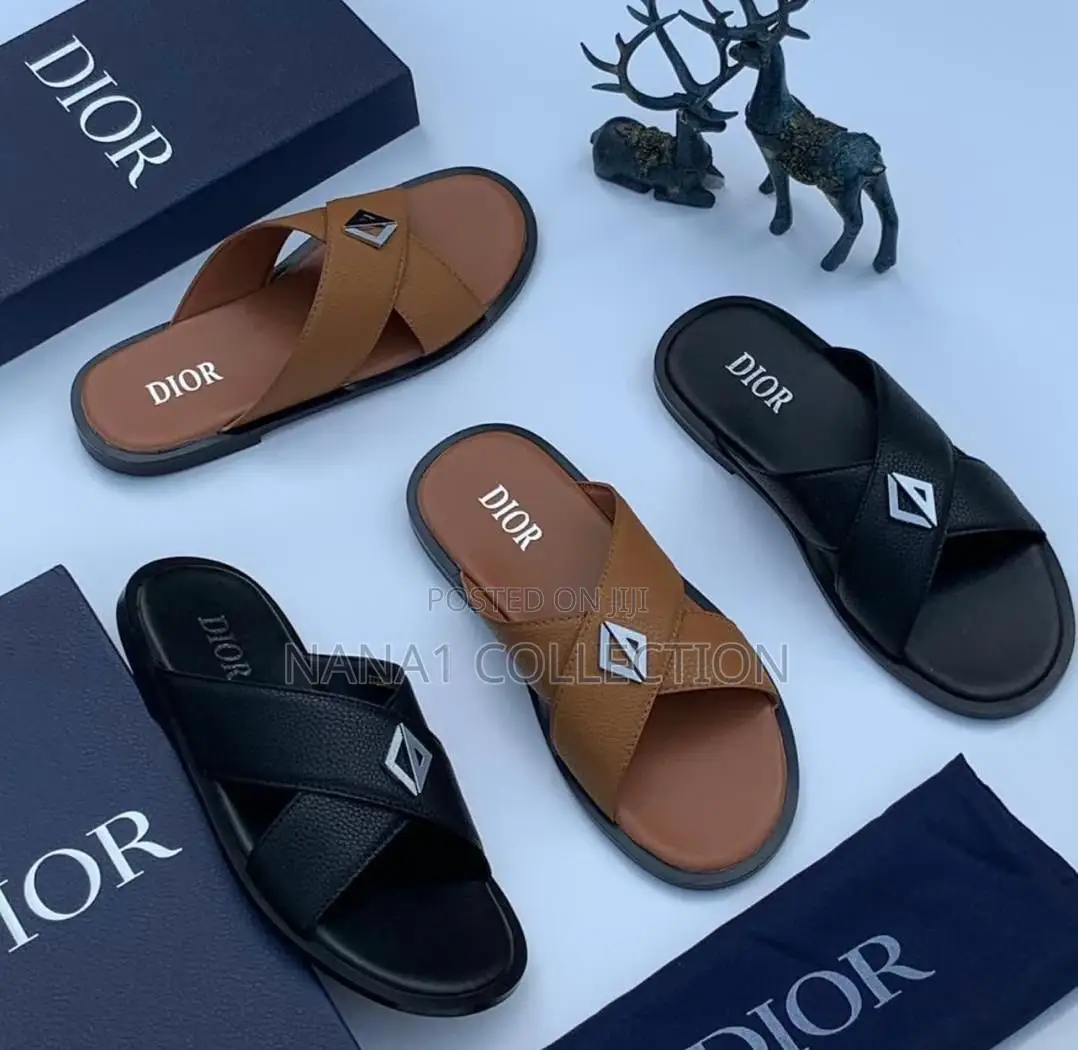 Men’S Dior Leather Slippers
