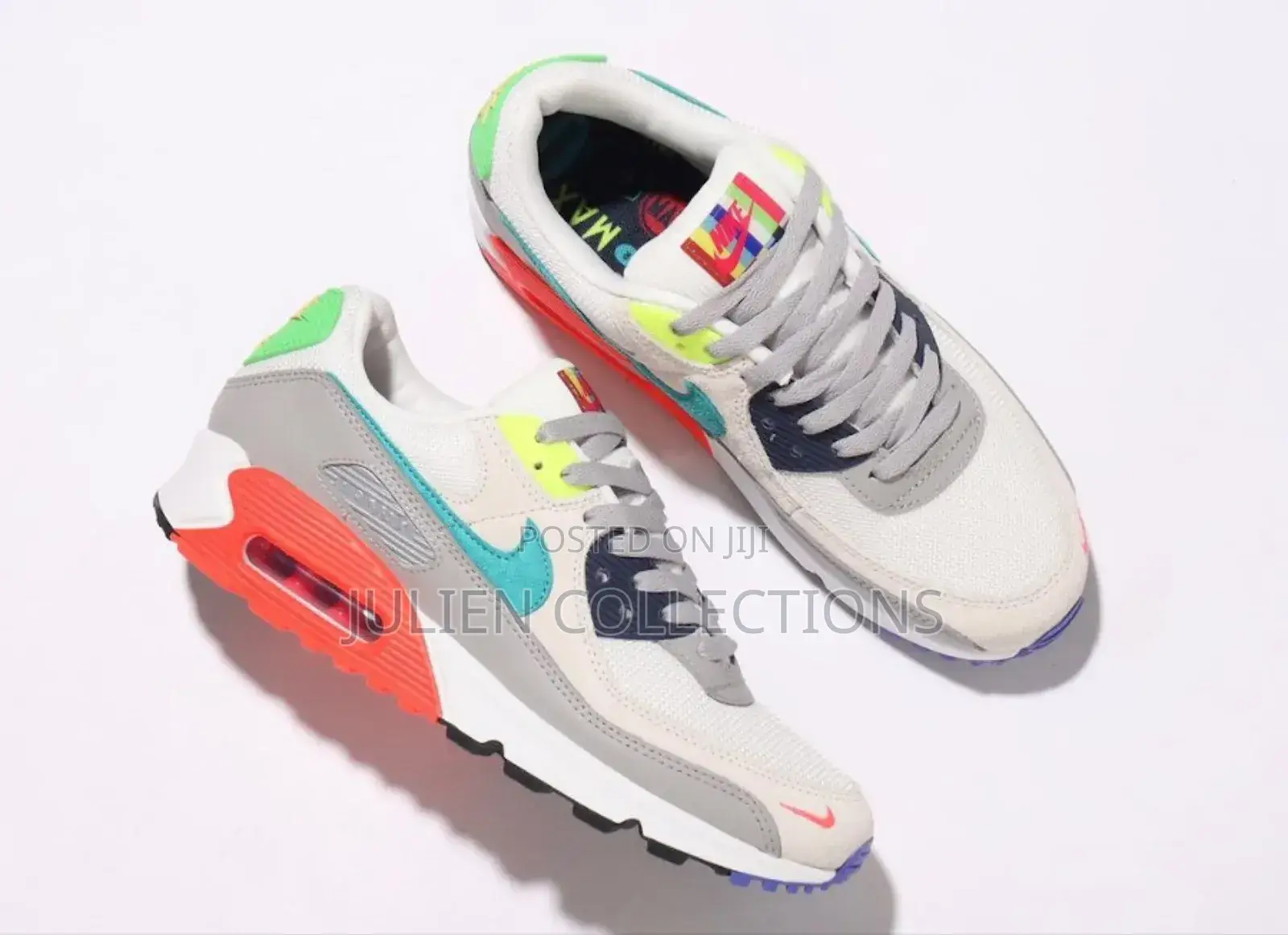 Nike Air Max 90 Cream Orange and Green