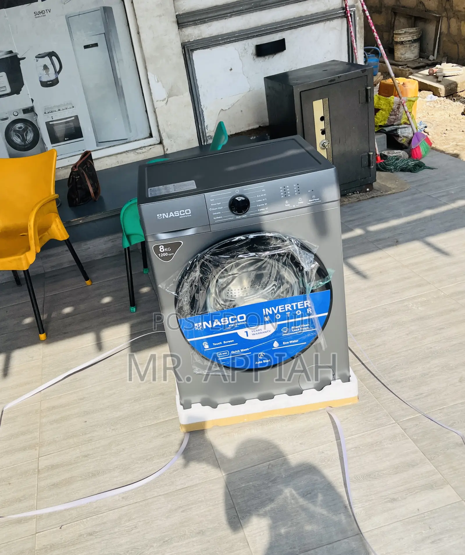 Powerful and Durable Nasco8kg Inverter Motorwashing Machine