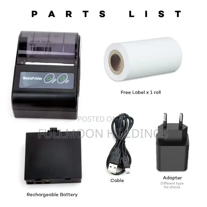 Wireless Thermal Receipt Printer For Shops And Offices