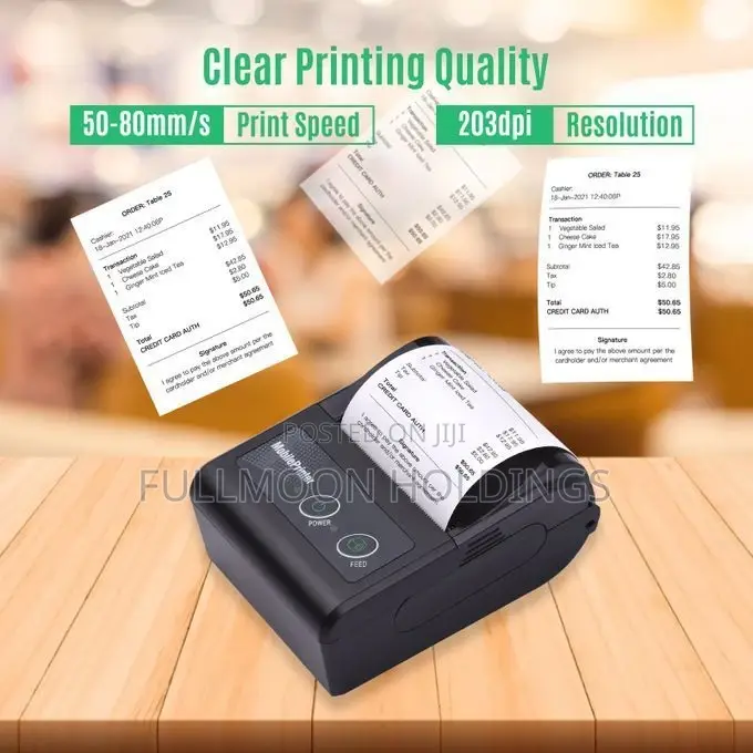 Wireless Thermal Receipt Printer For Shops And Offices