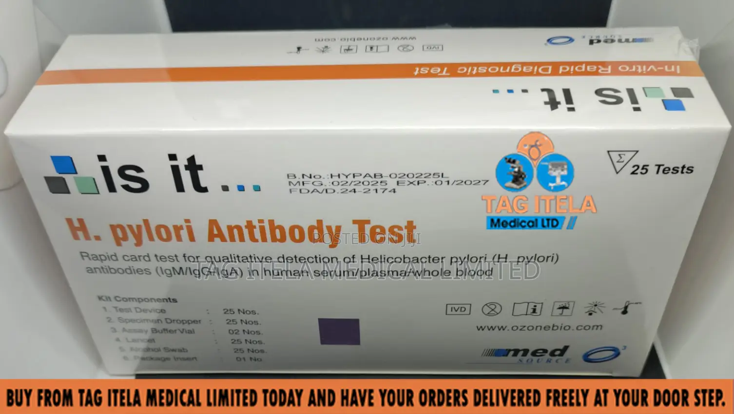 H Pylori Antibody Test (Blood)