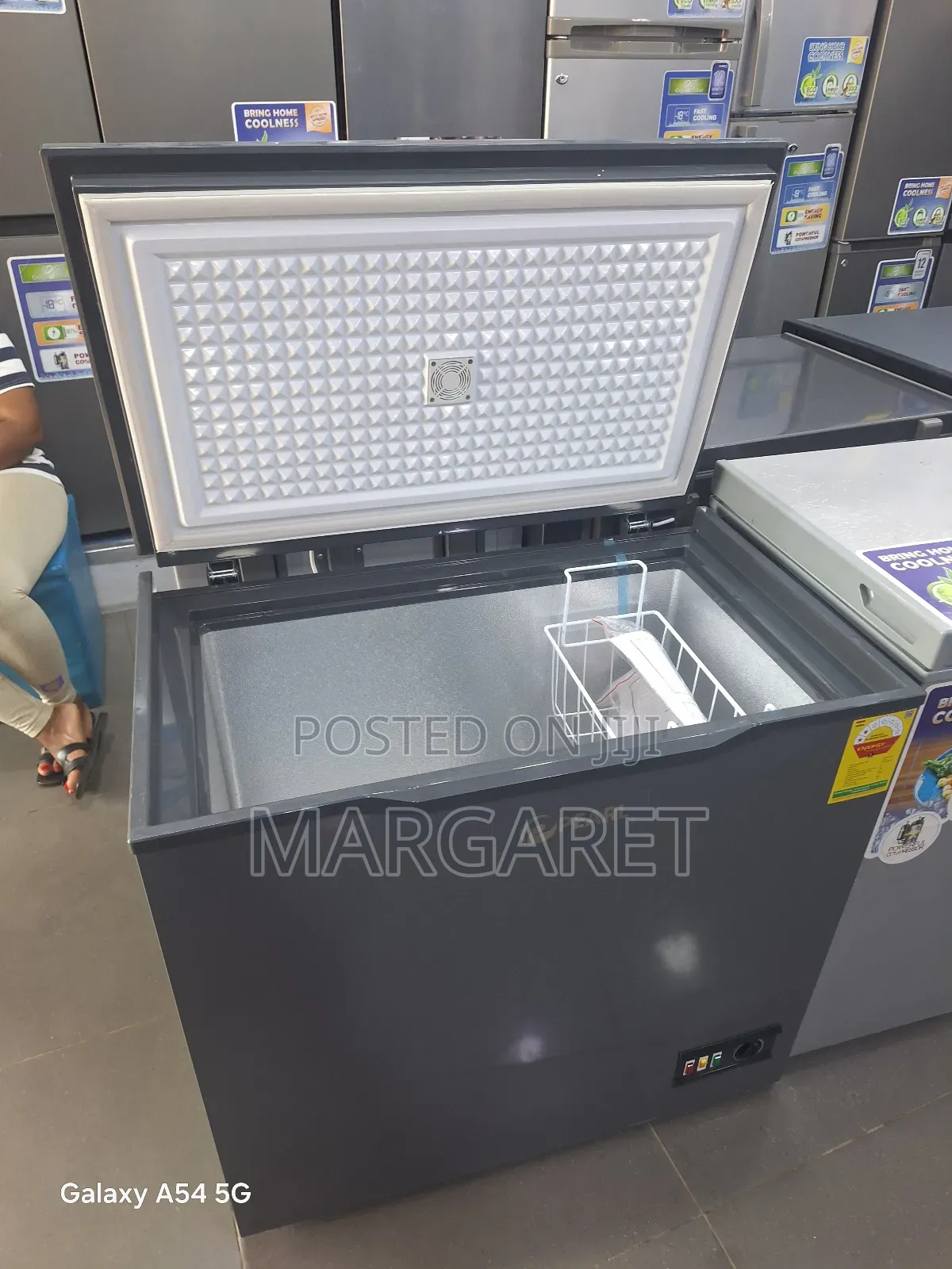Top Glass Chest Freezer Pearl
