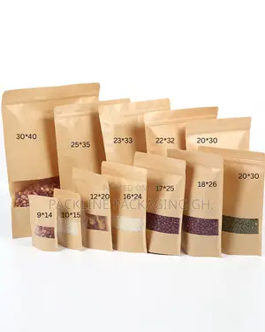 Kraft Paper Ziplock Pouches – Food Grade | Resealable