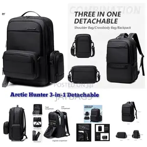 3-in-1 Laptop Backpack Shoulder Crossbody (Free Delivery)