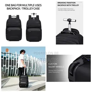 Trolley Wheel Business Travel Laptop Backpack -free Delivery