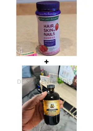 Castor Oil + Gummy Supplement for Wild Hair and Beard Growth