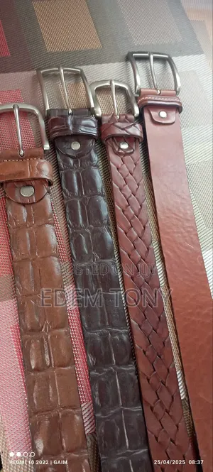 Genuine Brown Leather Belt (Textured)