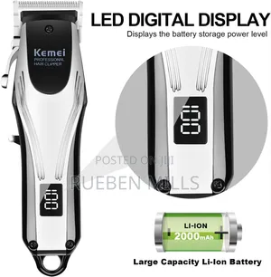 Silver Black Body Men Electric Shaver Barbering Machine