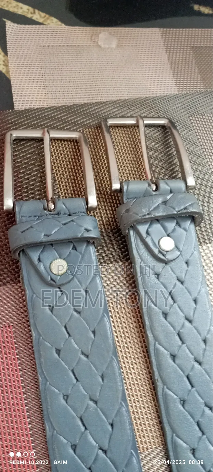 Lead Blue Genuine Leather Belts