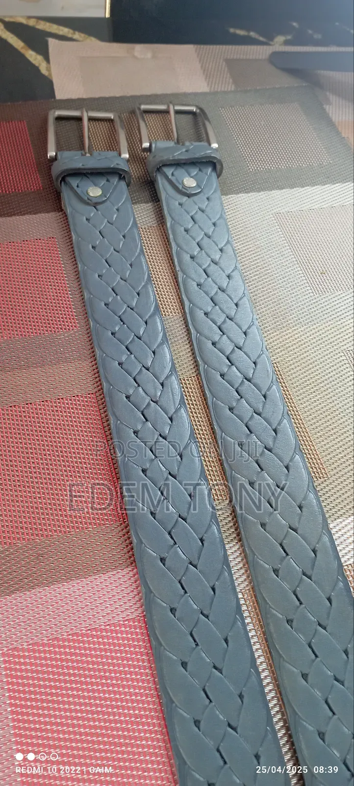 Lead Blue Genuine Leather Belts