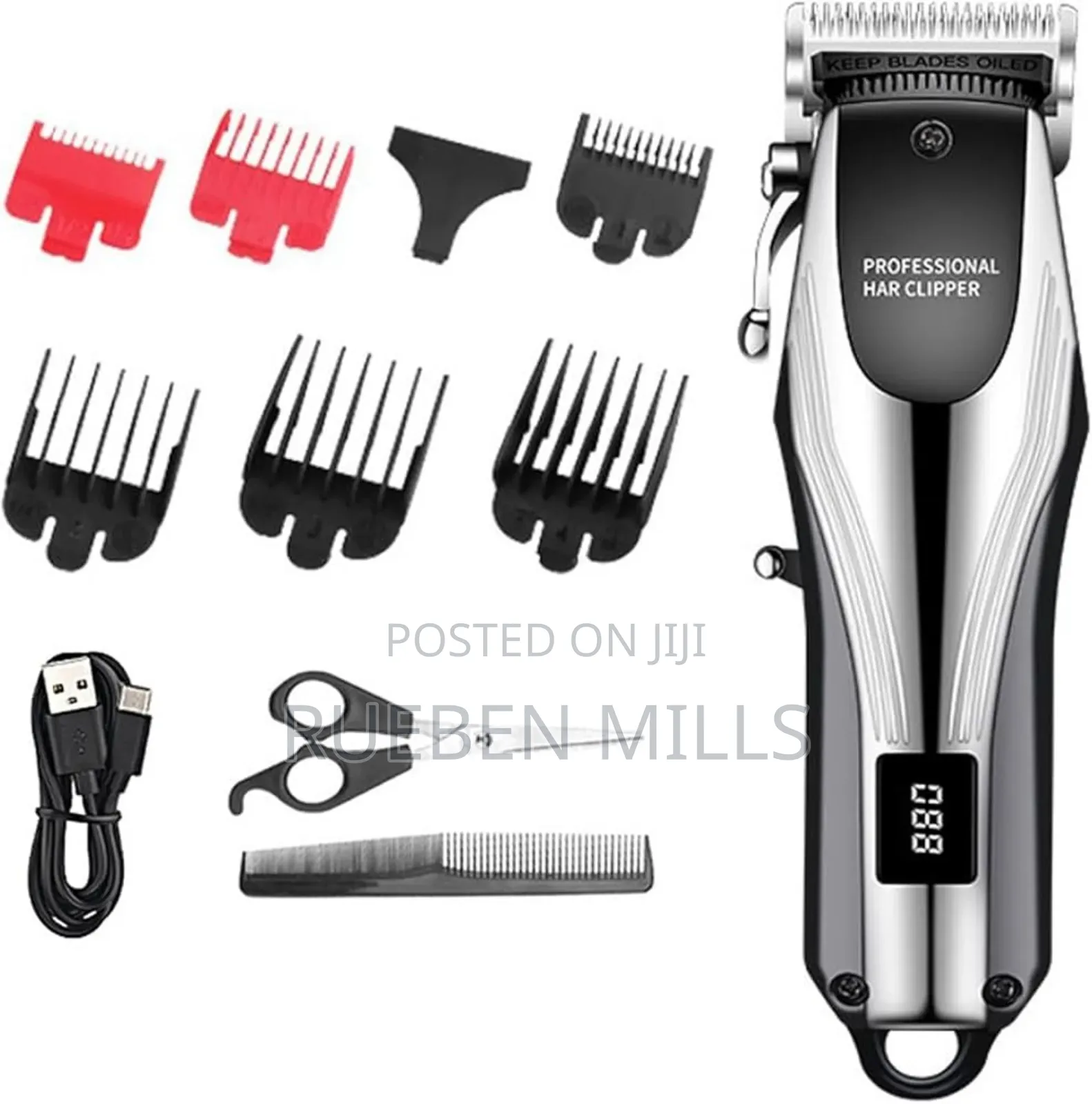 Kemei Km-2619 Pusher-Triple Blade Cordless Barbering Machine