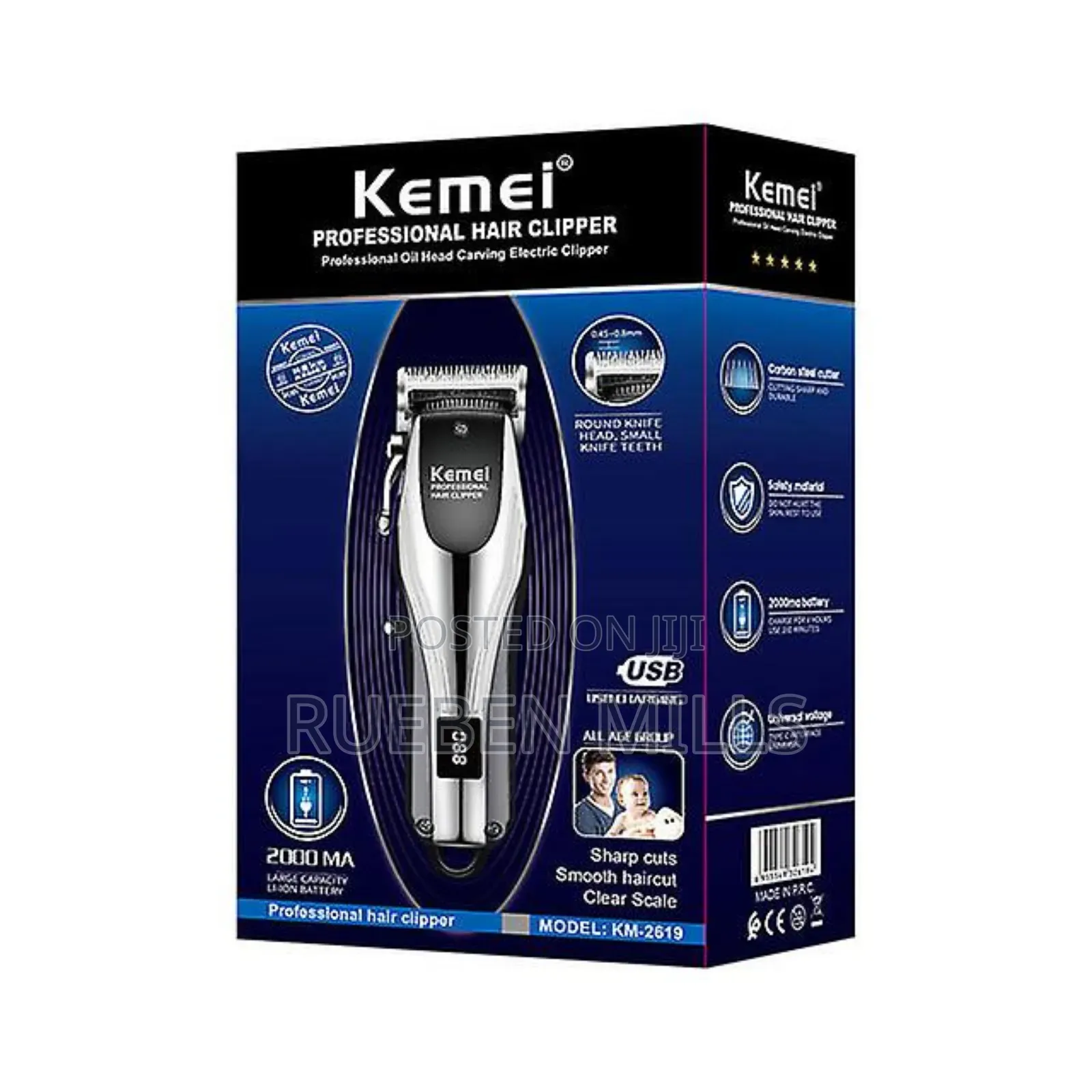 2000mah Large Capacity Li-Ion Battery Barbering Machine