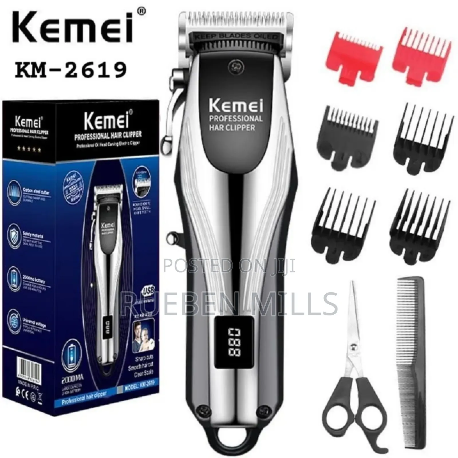 2000mah Large Capacity Li-Ion Battery Barbering Machine