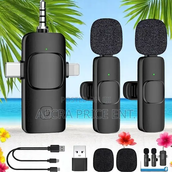 Wireless Lavalier Mini Microphone for Android Type C iPhone