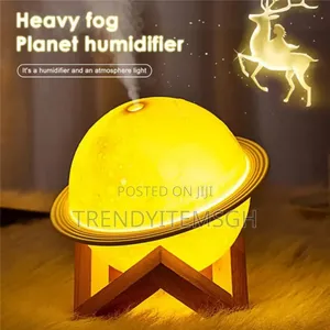 Portable Round Night Light Moon Planet Usb Humidifier